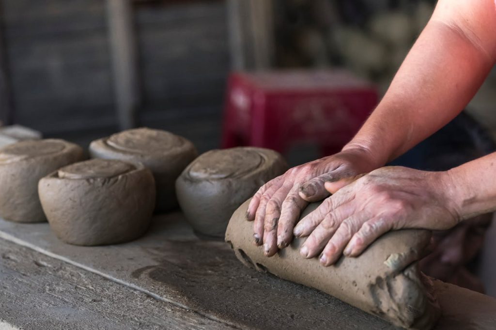 Person Molding Brown Clay